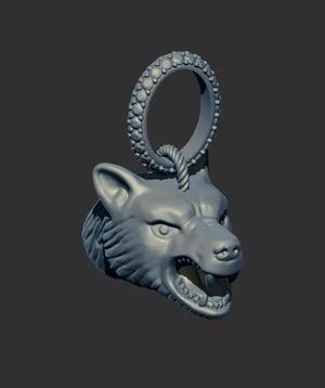 Wolf Pendant 14087