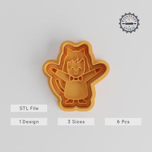 Cat Shape Cutter & Stamp Bundle, 6-Piece Set, Halloween Cookie & Fondant Designs, Multiple Sizes