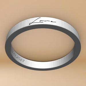 Custom Name Ring – Personalized 3D Printable Ring (Love, Sara, 2025 samples)