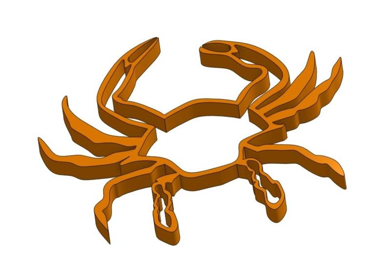 CRAB CRABBY TEMPLATE FOR PASTRIES MOLD