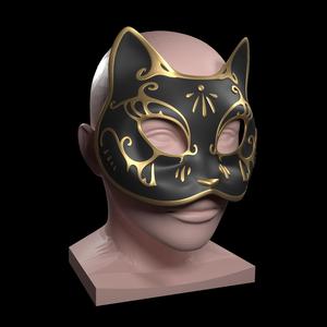Bioshock - Party Mask Cat for Multi Color Printing