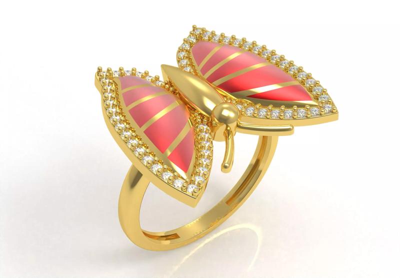 Butterfly Diamond Ring