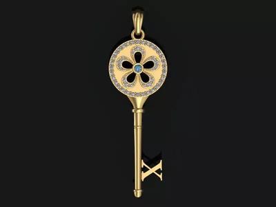 Key pendant letter X