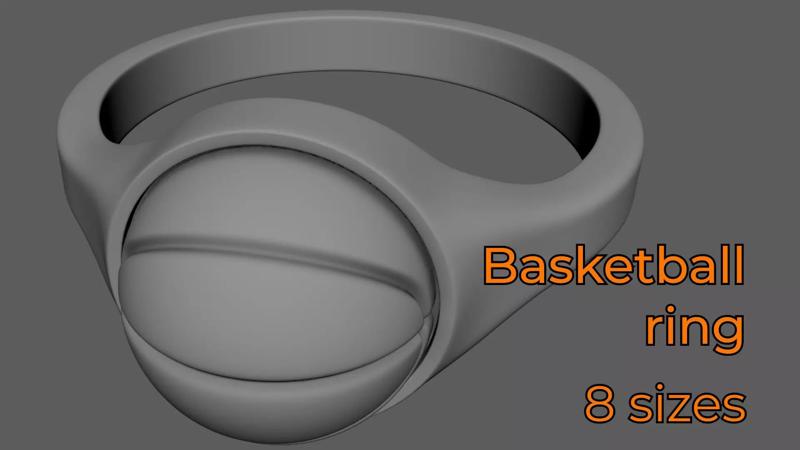 Basketball Ring Finger Jewelry