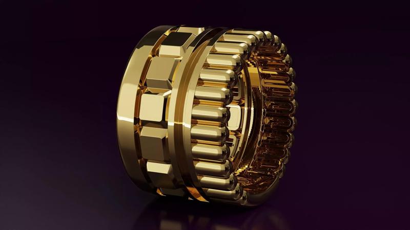 bead and cube ring N04