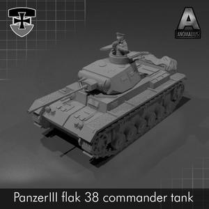 panzer III flak 38 cannon commander tank