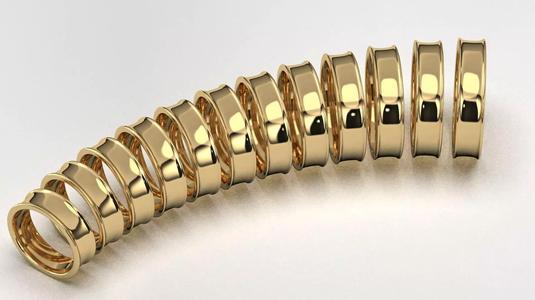 Band Ring for Men print model 3D R0136 W 6mm