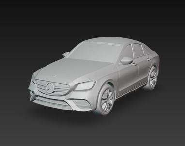 Mercedes 3D Model – Auto de Lujo para Impresión 3D