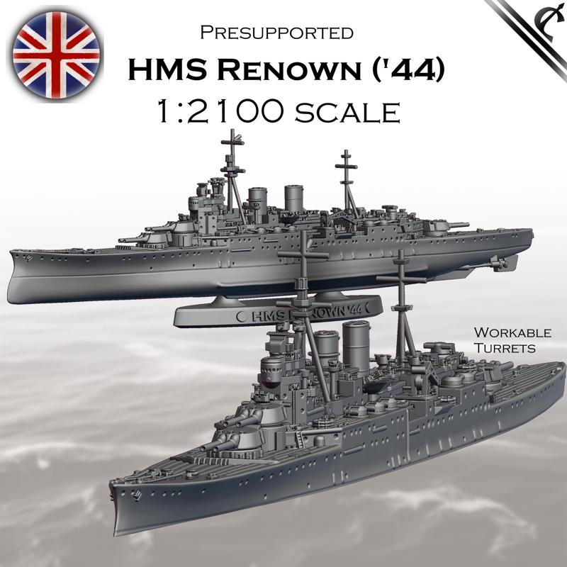 HMS Renown ('44)  - Royal Navy - Presupported