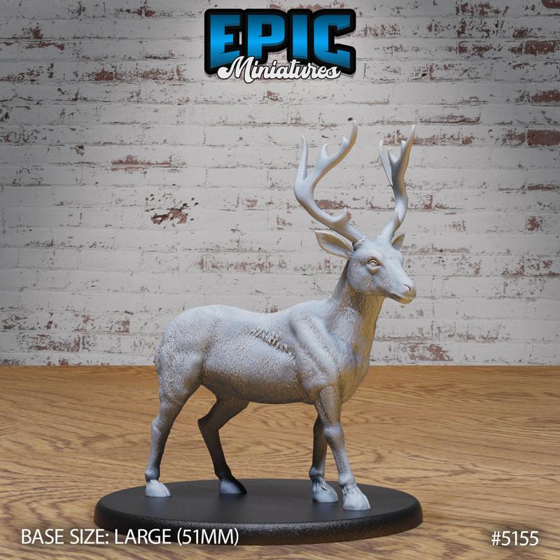 Deer ‧ DnD Miniature ‧ Tabletop Miniatures ‧ Gaming Monster ‧ 3D Model ‧ RPG ‧ DnDminis ‧ STL FILE