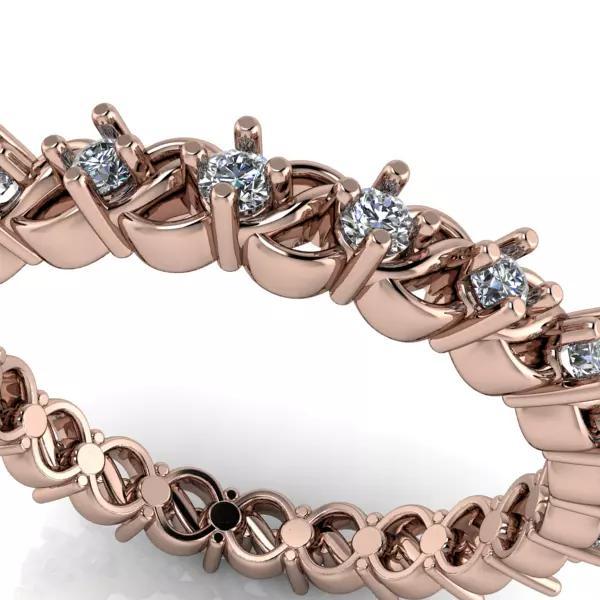 Art Deco Vintage Dia Eternity Wedding Band Ladies Ring Classic