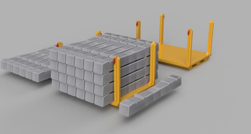 1/87 - HO Scale - Concrete Sleepers with cargo frame CFF SBB FFS