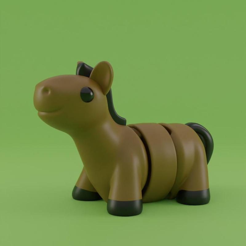Cute Articulated Horse - Print-in-Place Fidget Toy