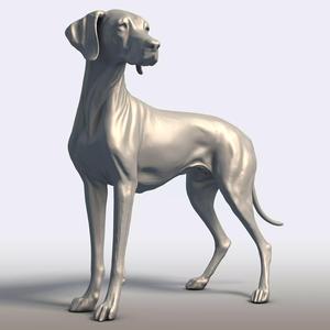 Vizsla Dog Statue Hungarian Pointer Breed Model