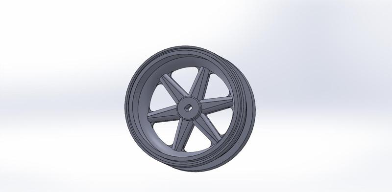 Yankee 1/4 6-spoke wheel