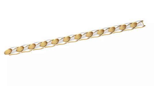 3D Printable Jewelry design of Bracelet with diamonds