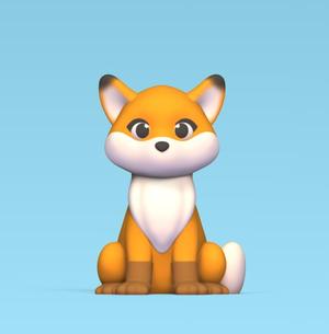 Cartoon Sitting Fox