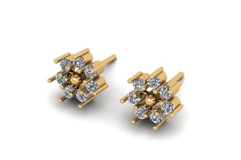 Flower Diamond Earring E 19