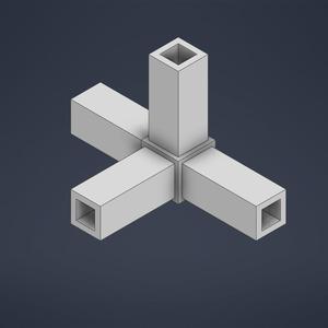 L3 connector with channel for aluminum profile 20*20*2mm