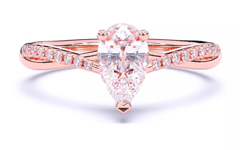 Solitaire Engagement ring 3dm stl renders details