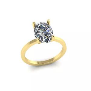 Solitaire oval ring Model 7516