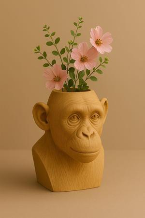 Monkey Head Vase – Unique Decorative Planter