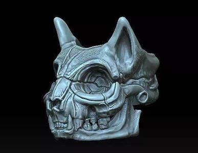 CAT SKULL EGIPTIAN RING DETAILED