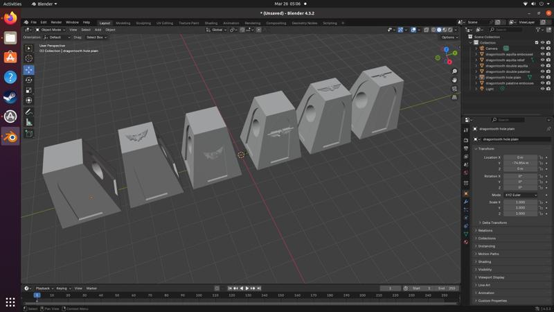 Dragonteeth Imperial Aquilla Palatine Tank Stoppers Hollow with Holes