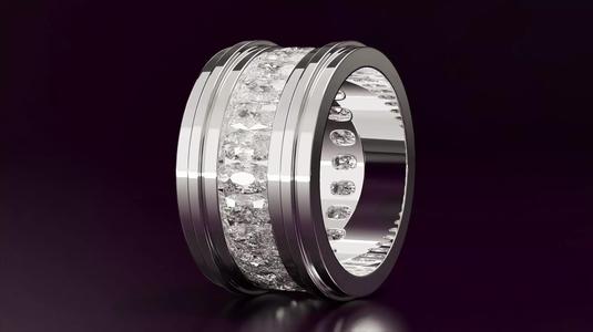 Channel Set Cushion Eternity Ring N04 288CT EU54