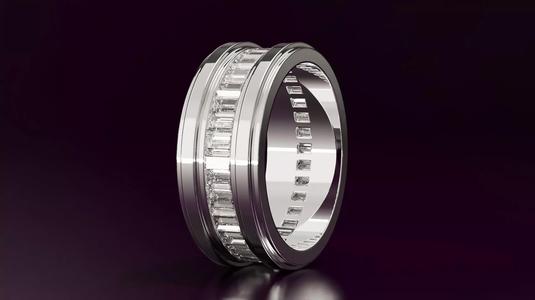 channel set baguette straight eternity band N12 54EU size