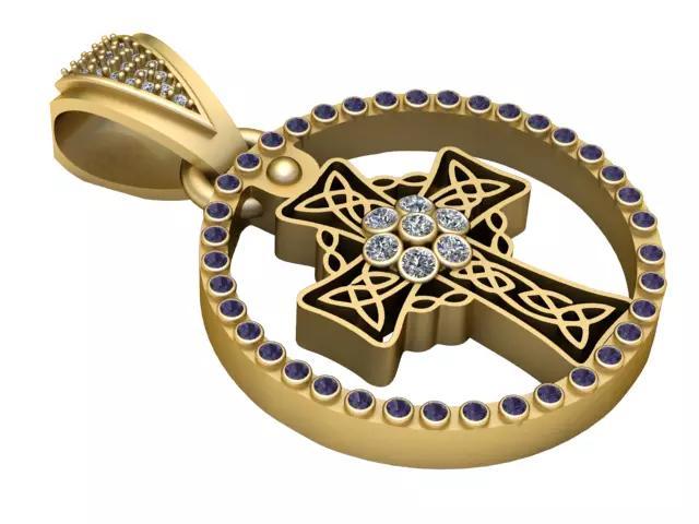 3D Printable Celtic Cross Medallion