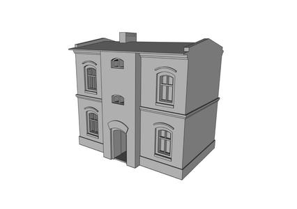 Tenement house - familok - Z scale 1:220 LED