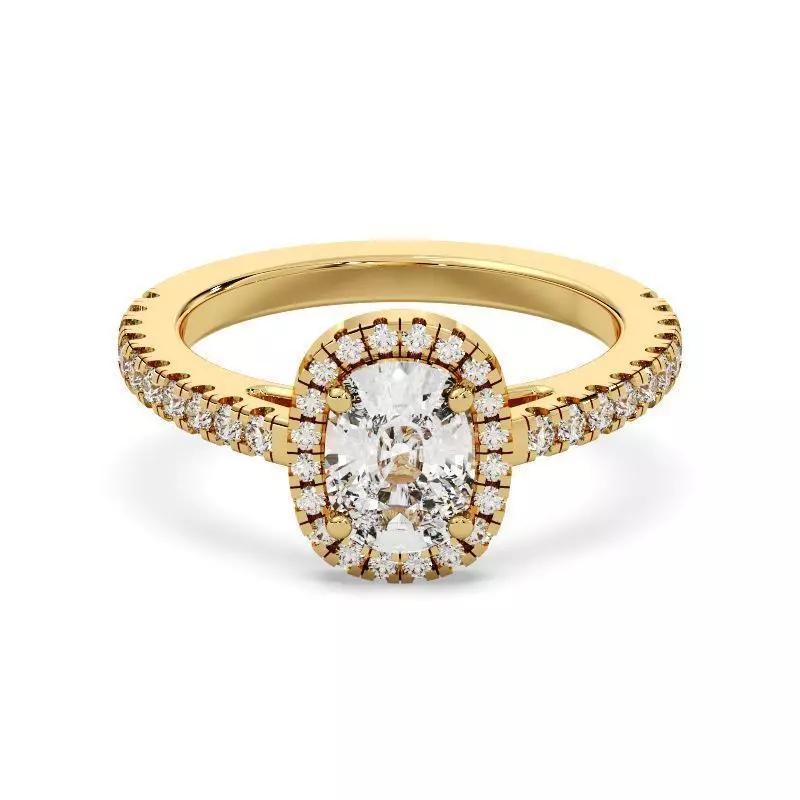 Cushion Cut Diamond Ring