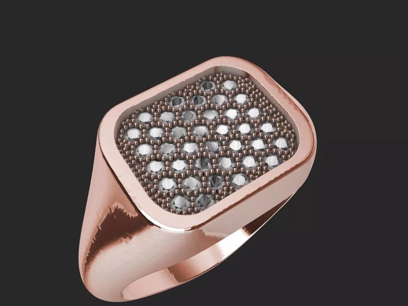 Classic Pave Signet Ring
