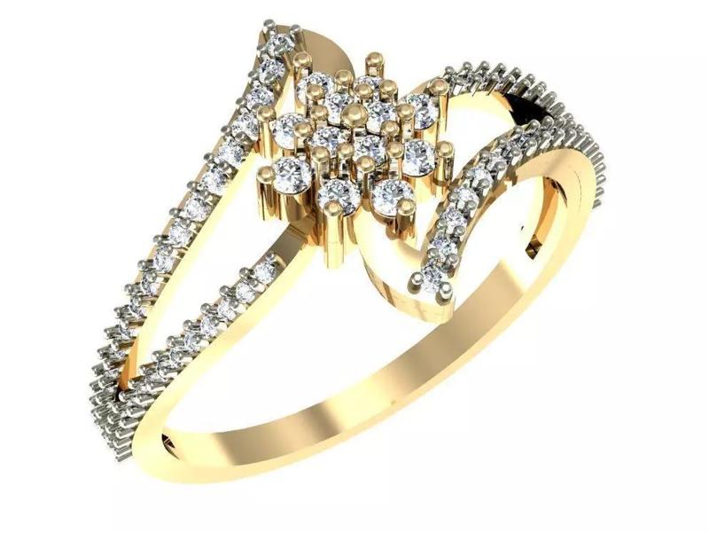 Classic Diamond Gold Band Ring