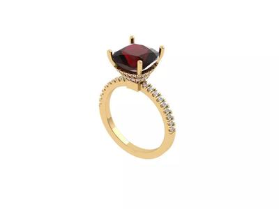 Cushion Solitaire Ring