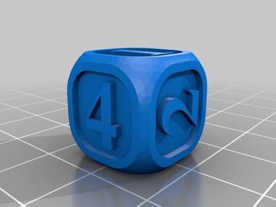 Rounded d6 Numerals