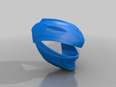 Green ranger helmet cut backplate