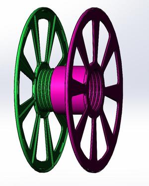 Threaded filament spool