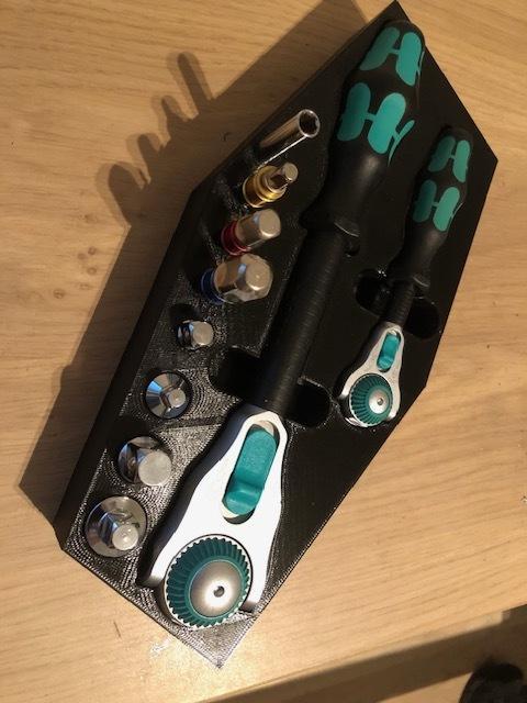 WERA 8000 AB ZYKLOP SPEED RATEL Inlay tray 1/2" -1/4"