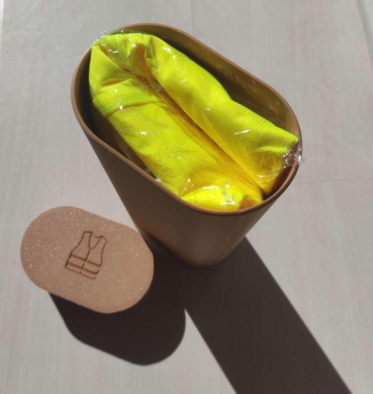 Safety vest container