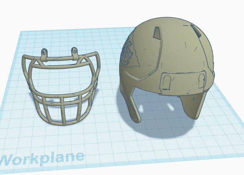 Chiefs football helmet with detached facemask UPDATED