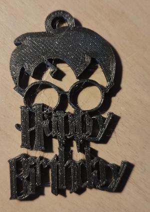 Harry Potter Happy Birthday Keychain
