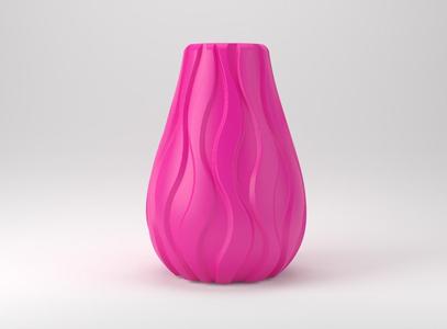 Vertical Waves Vase