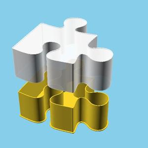 Puzzle Piece, nestable box (v1)