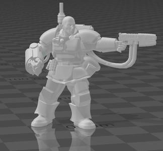 kasrkin sergeant power fist plasma pistol