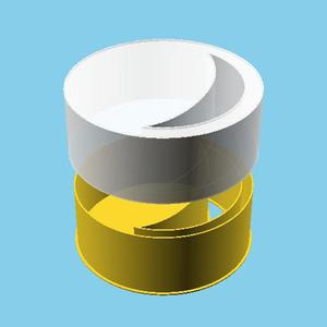 Moon (in circle) phase 2, nestable box (v1)