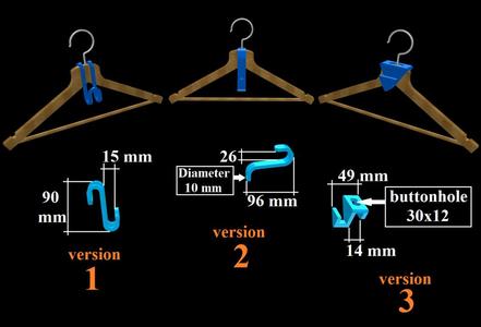 Hooks for coat hanger