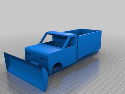 Plow truck with skis 