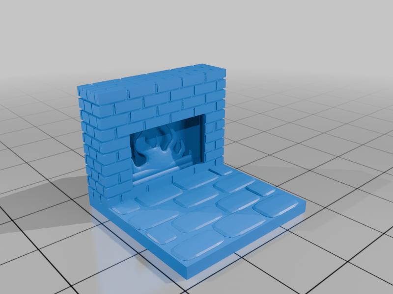 Brick Fireplace on 25mm Base